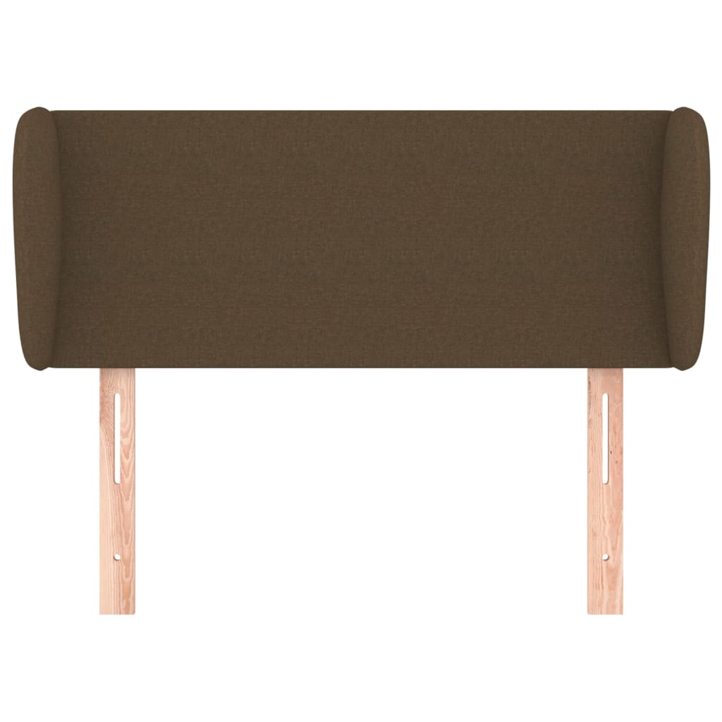 sengegavl med kanter 103x23x78/88 cm stof mørkebrun