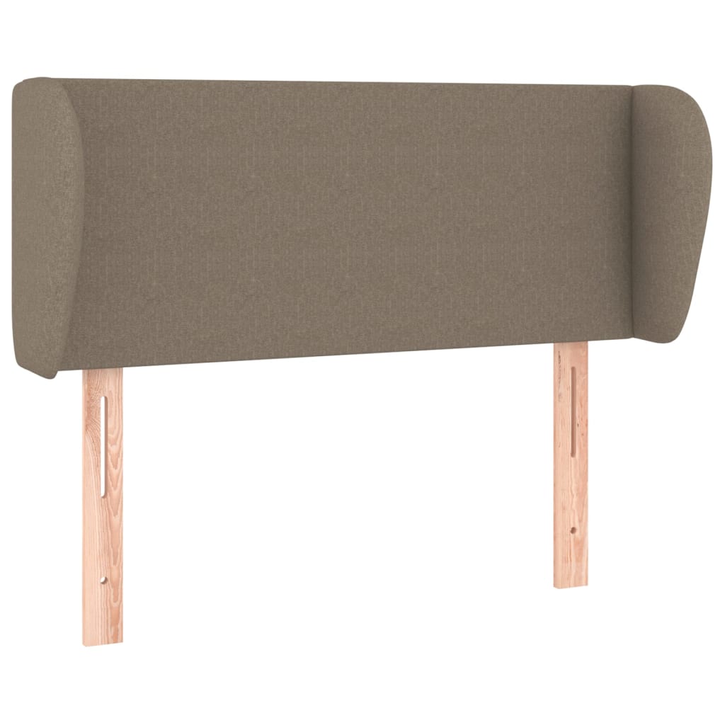 sengegavl med kanter 103x23x78/88 cm stof gråbrun