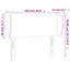 sengegavl med kanter 103x23x78/88 cm stof cremefarvet