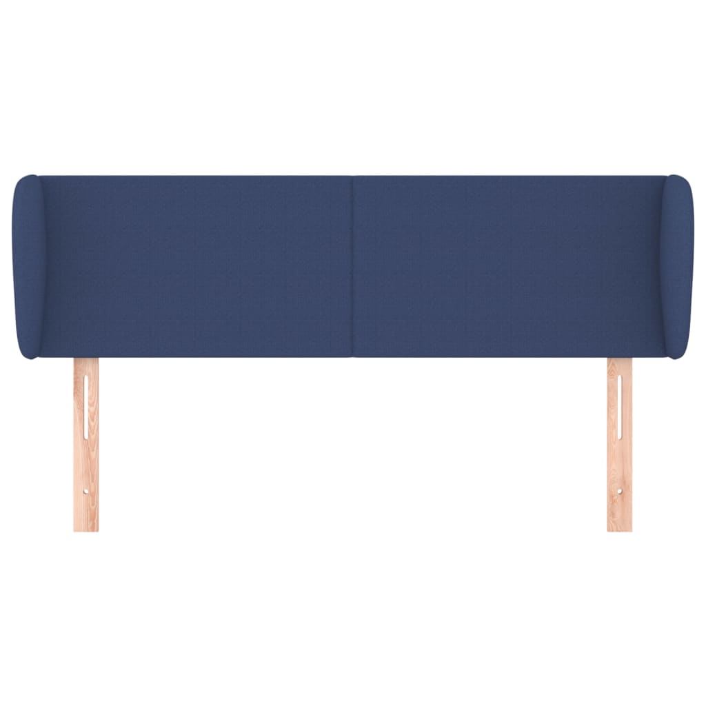 sengegavl med kanter 103x23x78/88 cm stof blå