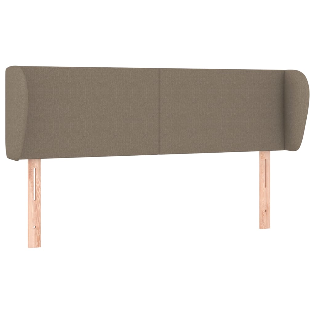 sengegavl med kanter 147x23x78/88 cm stof gråbrun