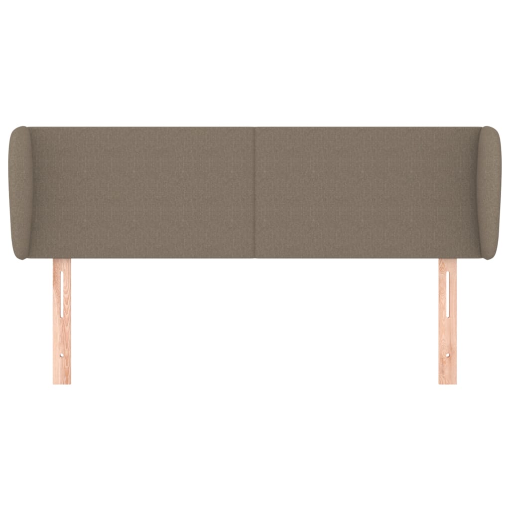 sengegavl med kanter 147x23x78/88 cm stof gråbrun
