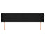 sengegavl med kanter 163x23x78/88 cm stof sort