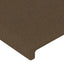 sengegavl med kanter 163x23x78/88 cm stof mørkebrun