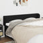 sengegavl med kanter 183x23x78/88 cm stof sort