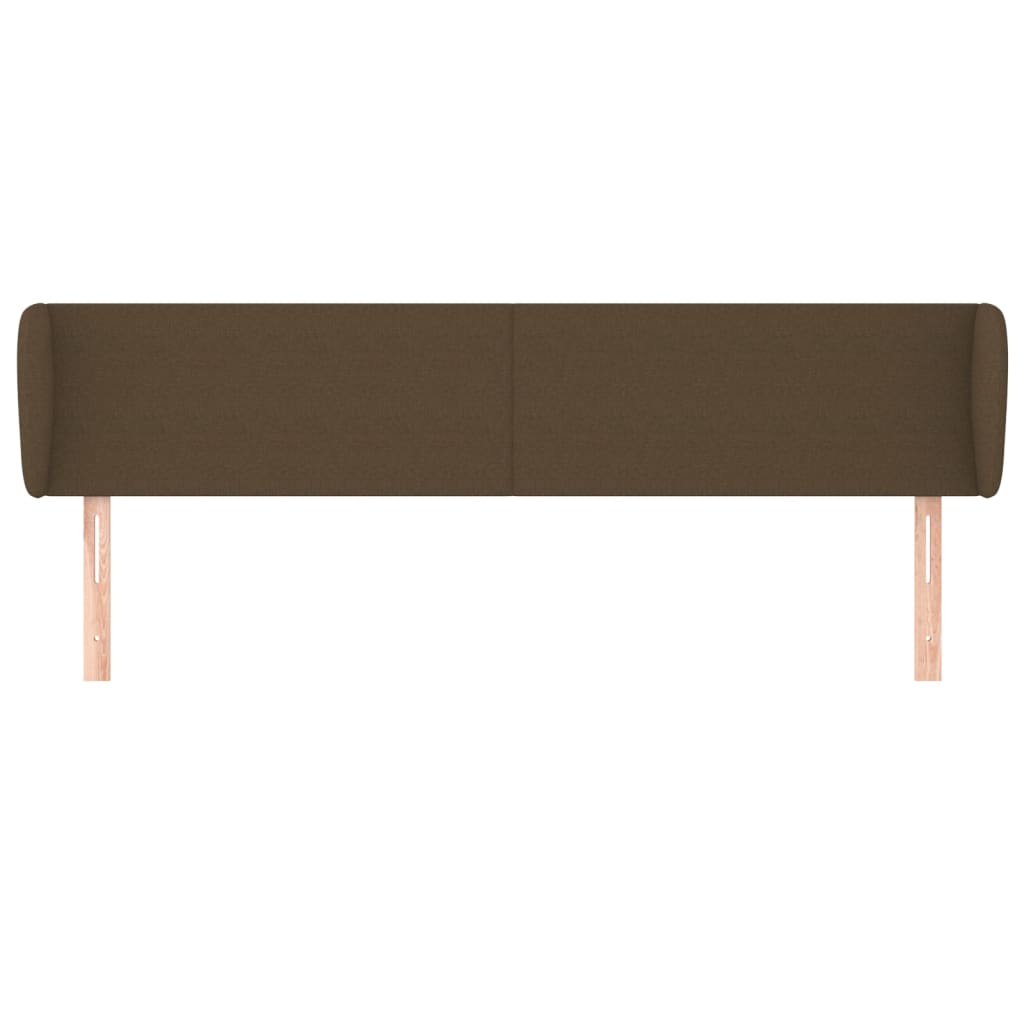 sengegavl med kanter 183x23x78/88 cm stof mørkebrun