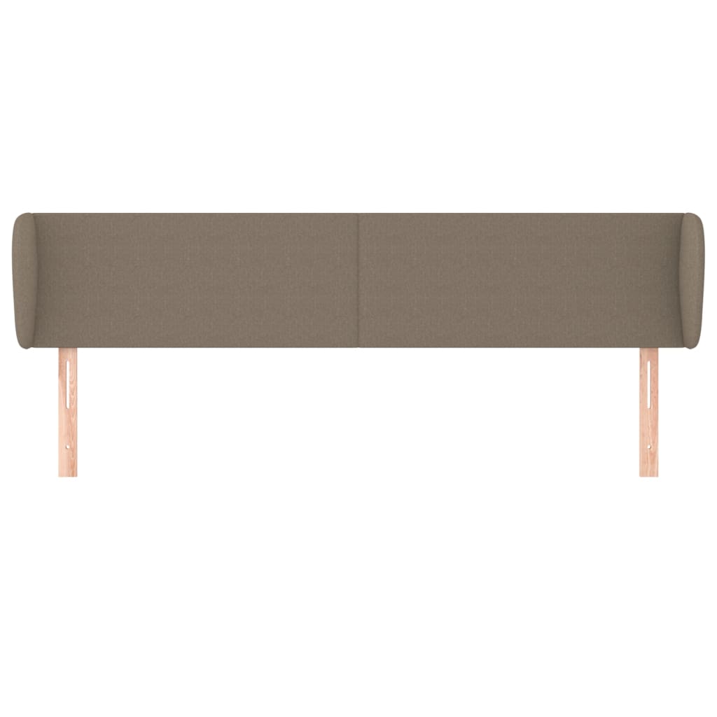 sengegavl med kanter 183x23x78/88 cm stof gråbrun