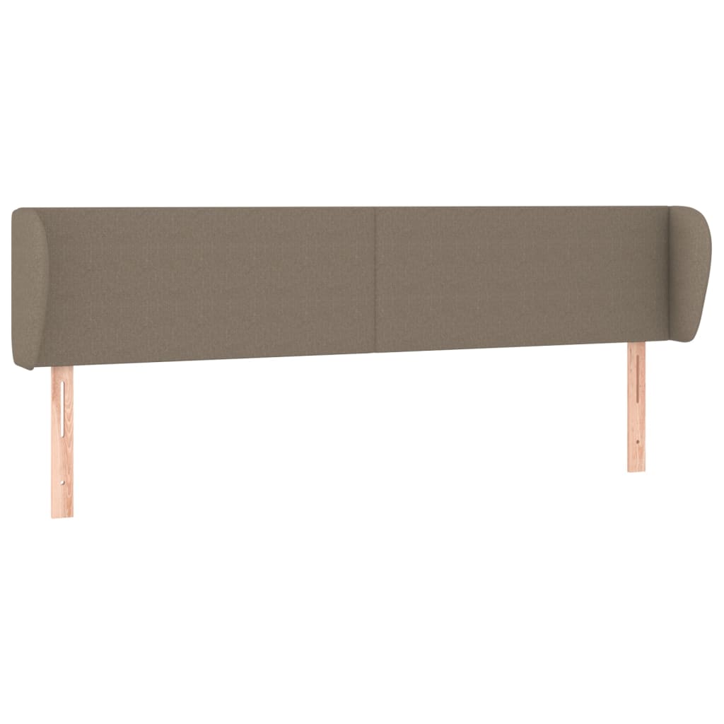 sengegavl med kanter 203x23x78/88 cm stof gråbrun