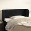 sengegavl med kanter 83x23x78/88 cm fløjl sort