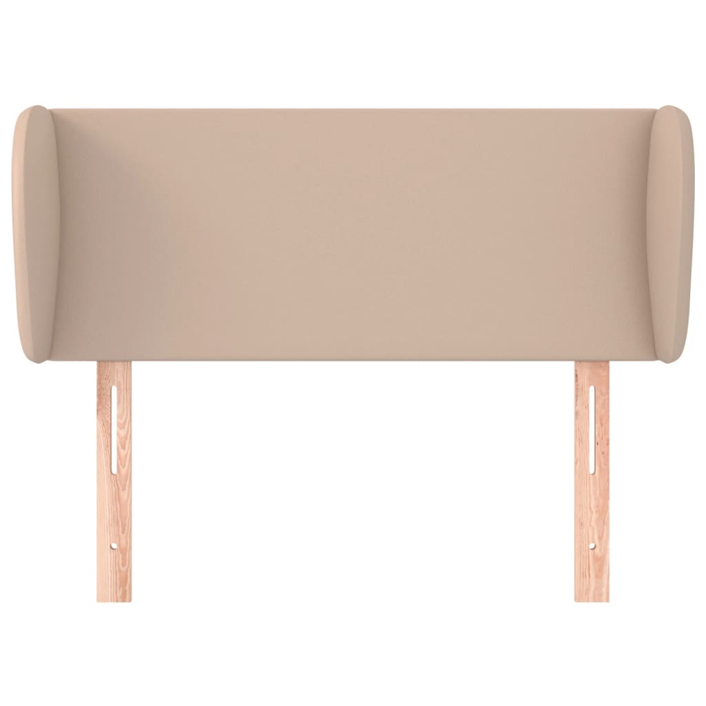 sengegavl med kanter 83x23x78/88 cm kunstlæder cappuccino