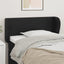 sengegavl med kanter 103x23x78/88 cm kunstlæder sort
