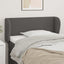 sengegavl med kanter 103x23x78/88 cm kunstlæder grå