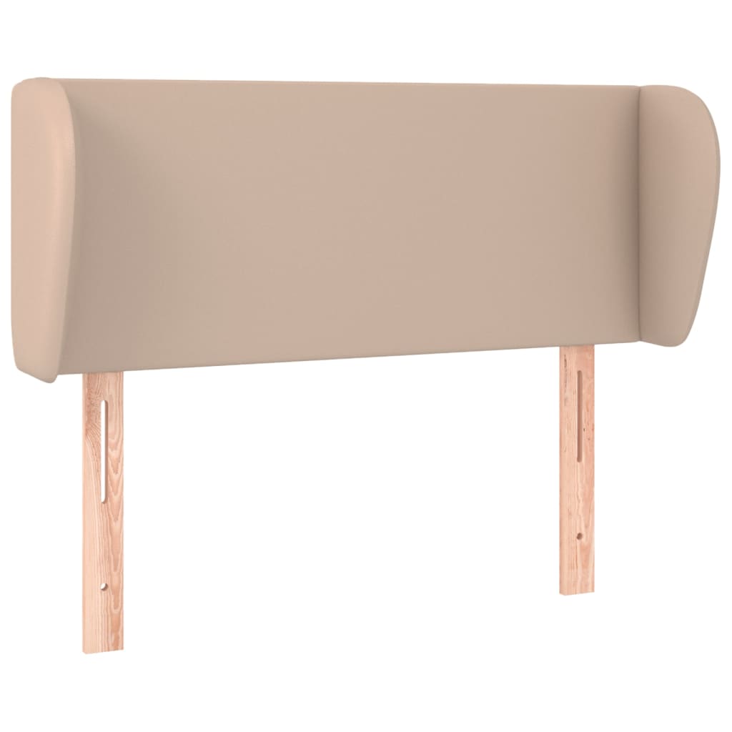 sengegavl med kanter 103x23x78/88 cm kunstlæder cappuccino