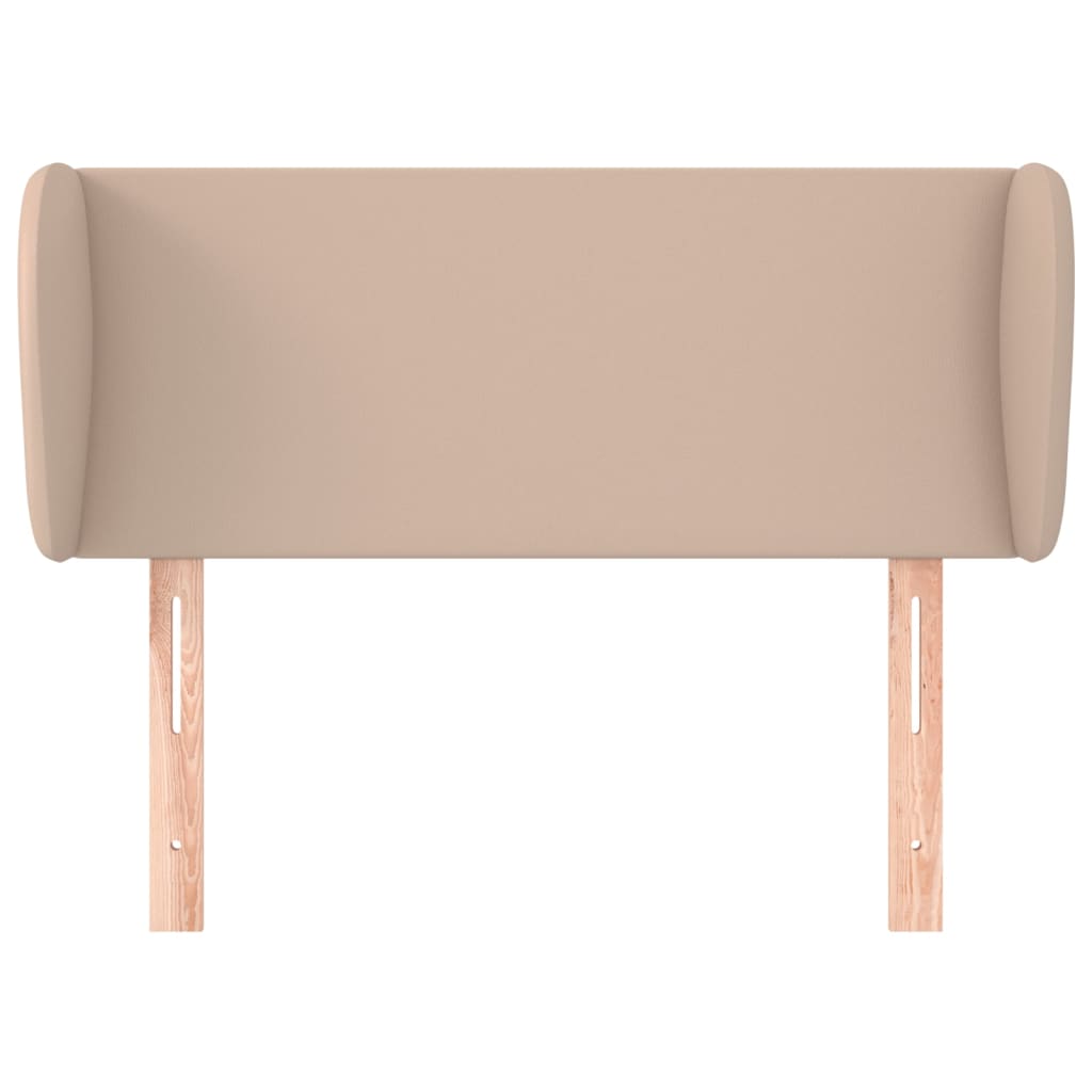 sengegavl med kanter 103x23x78/88 cm kunstlæder cappuccino