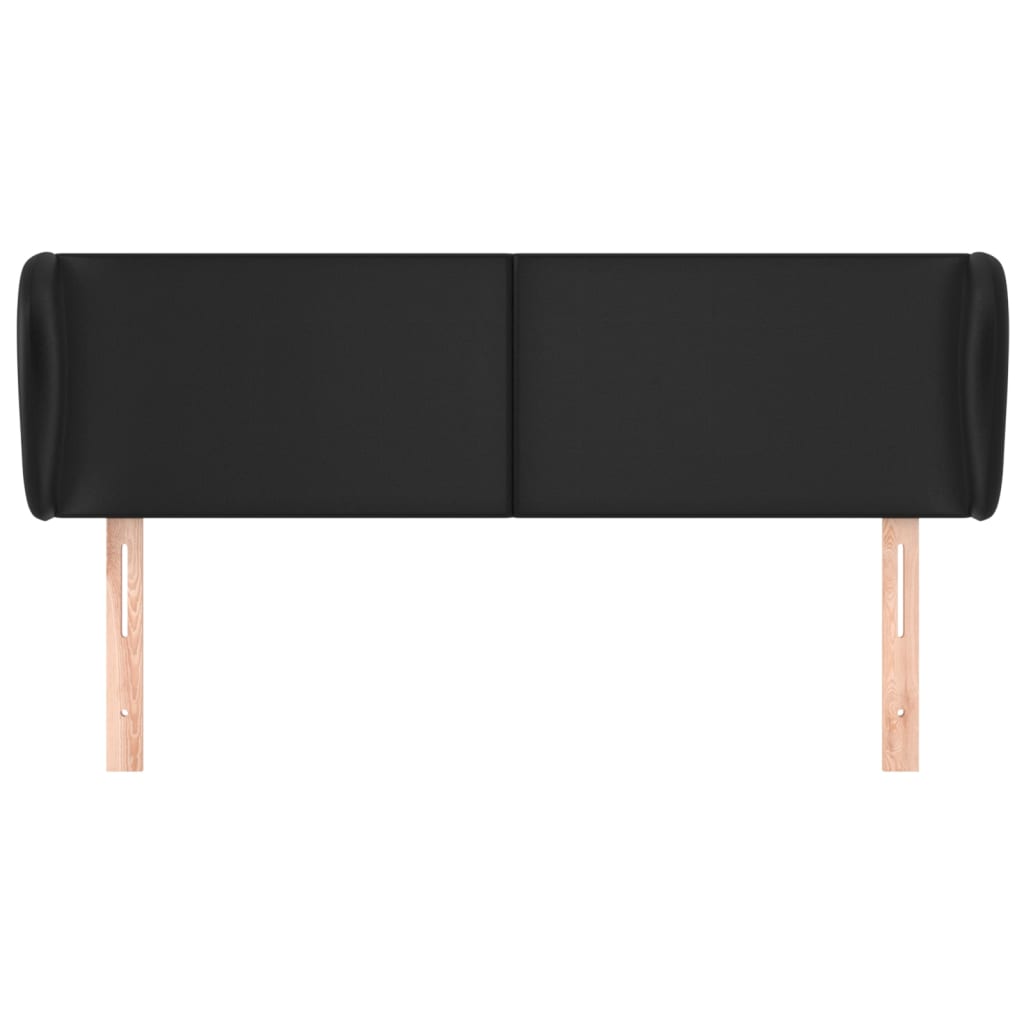 sengegavl med kanter 147x23x78/88 cm kunstlæder grå