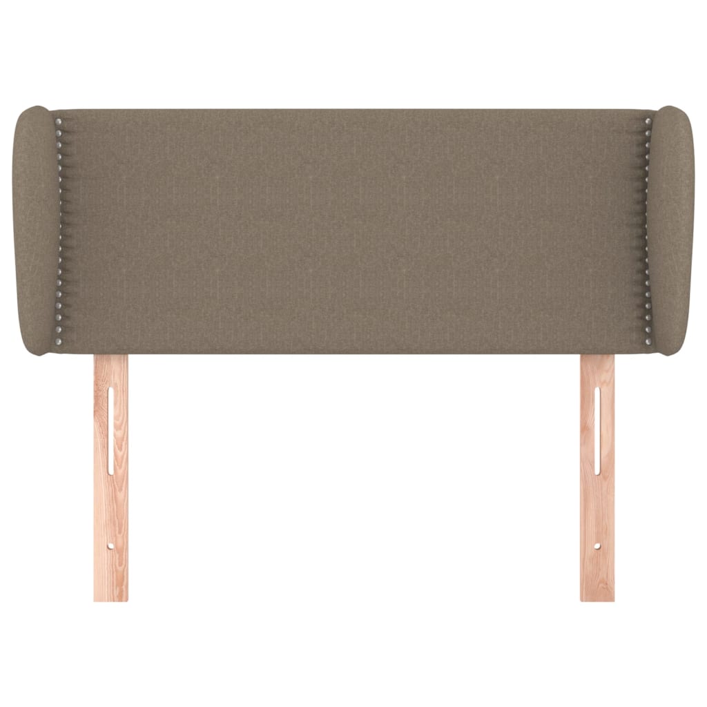 sengegavl med kanter 93x23x78/88 cm stof gråbrun