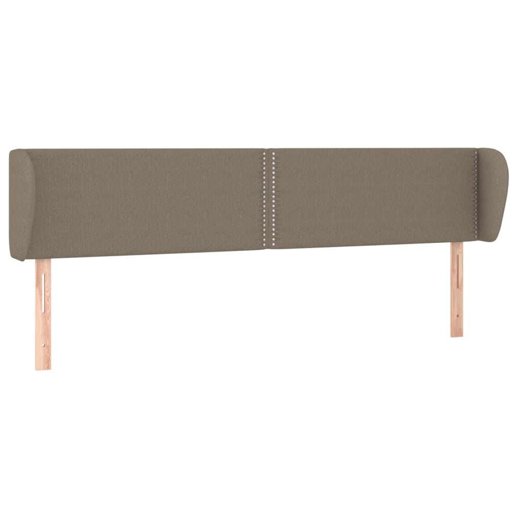 sengegavl med kanter 183x23x78/88 cm stof gråbrun