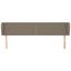sengegavl med kanter 183x23x78/88 cm stof gråbrun