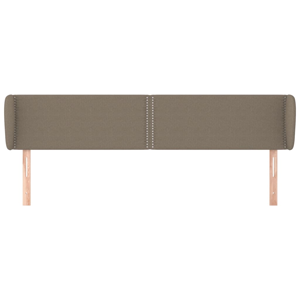 sengegavl med kanter 183x23x78/88 cm stof gråbrun