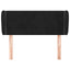 sengegavl med kanter 93x23x78/88 cm fløjl sort