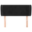 sengegavl med kanter 103x23x78/88 cm fløjl sort
