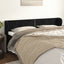 sengegavl med kanter 203x23x78/88 cm fløjl sort
