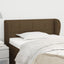 sengegavl med kanter 83x23x78/88 cm stof mørkebrun