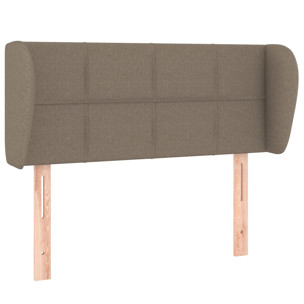 sengegavl med kanter 93x23x78/88 cm stof gråbrun
