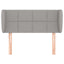 sengegavl med kanter 103x23x78/88cm stof lysegrå