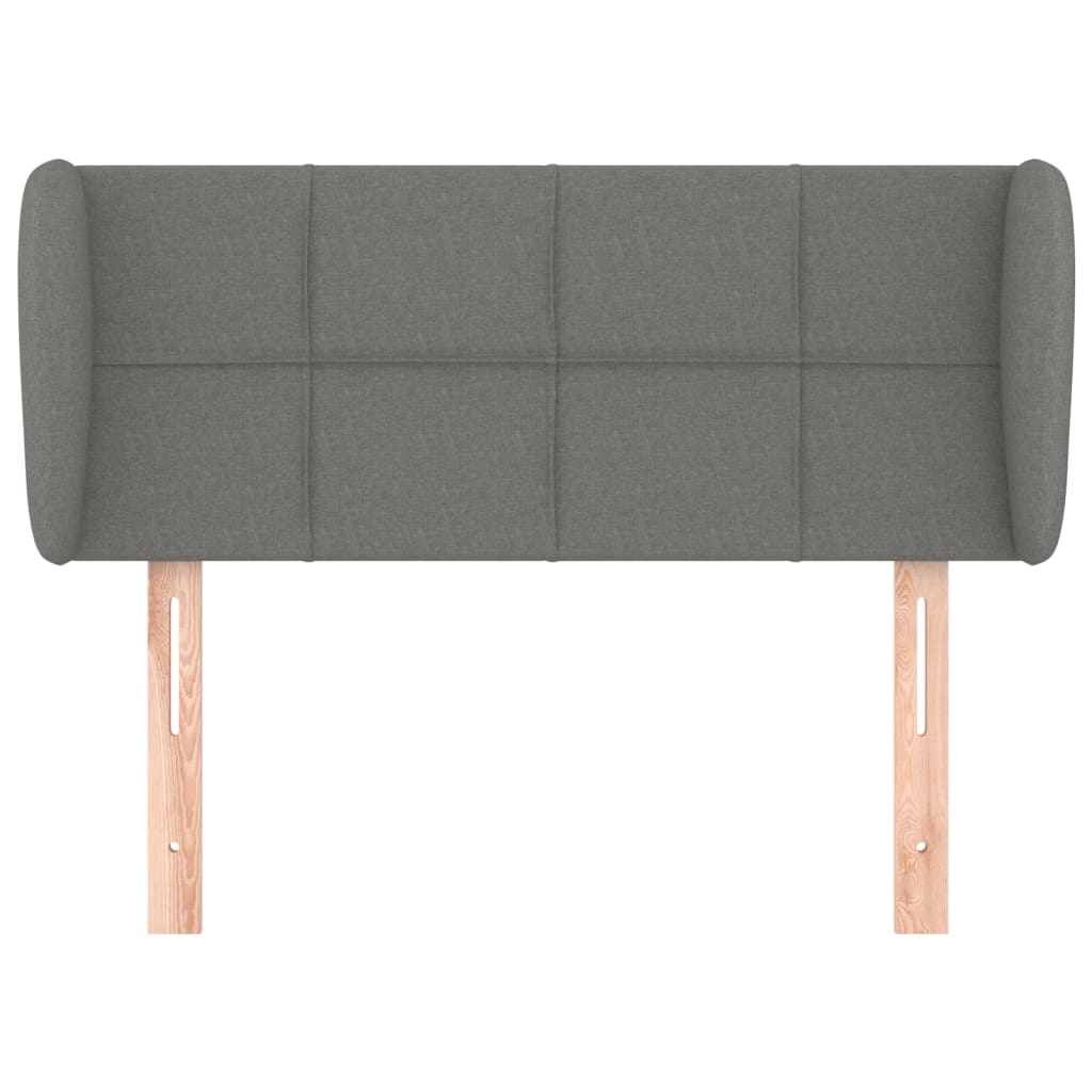 sengegavl med kanter 103x23x78/88 cm stof mørkegrå