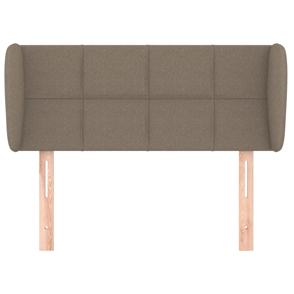 sengegavl med kanter 103x23x78/88 cm stof gråbrun