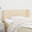 sengegavl med kanter 103x23x78/88 cm stof cremefarvet