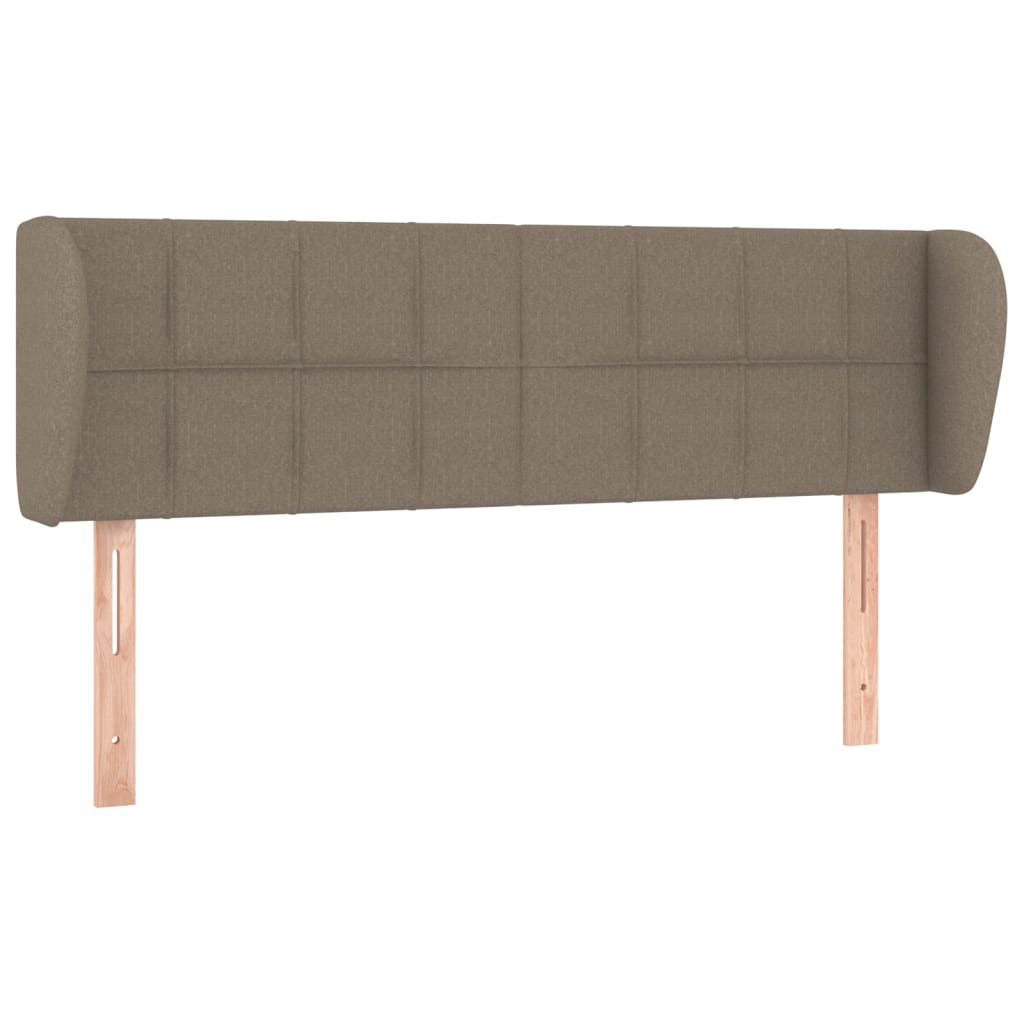 sengegavl med kanter 147x23x78/88 cm stof gråbrun