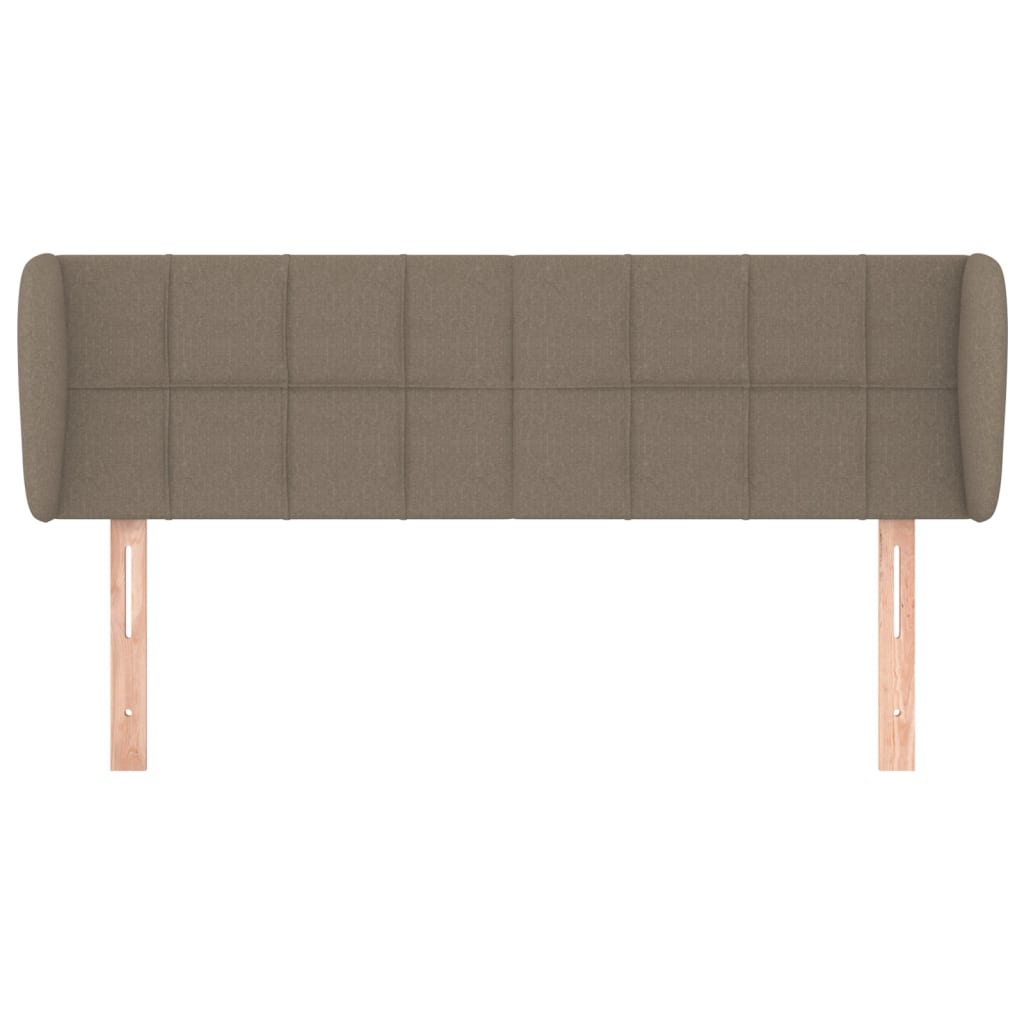 sengegavl med kanter 147x23x78/88 cm stof gråbrun