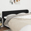 sengegavl med kanter 163x23x78/88 cm stof sort