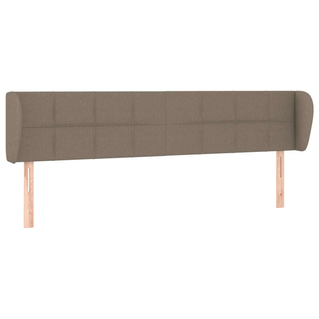sengegavl med kanter 203x23x78/88 cm stof gråbrun
