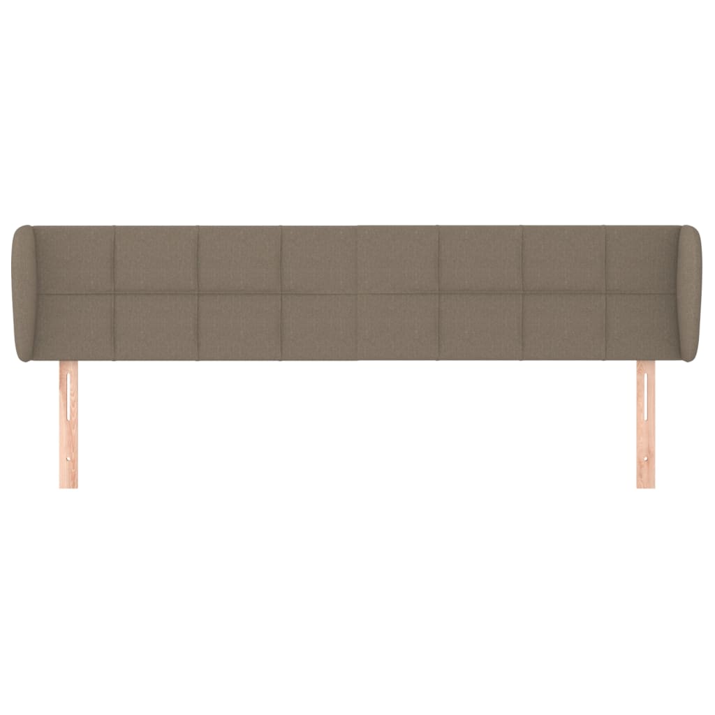 sengegavl med kanter 203x23x78/88 cm stof gråbrun