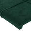 sengegavl med kanter 93x23x78/88 cm fløjl mørkegrøn