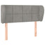sengegavl med kanter 103x23x78/88cm fløjl lysegrå