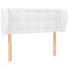 sengegavl med kanter 83x23x78/88 cm kunstlæder hvid