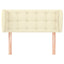 sengegavl med kanter 93x23x78/88 cm kunstlæder cremefarvet