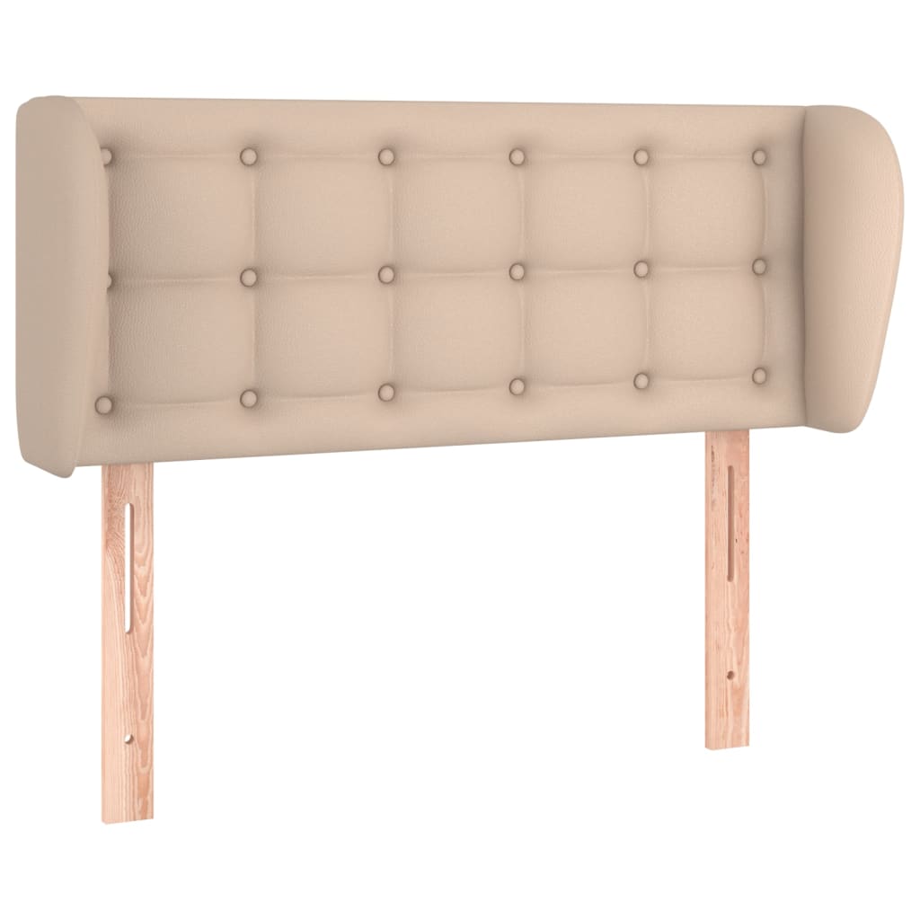 sengegavl med kanter 103x23x78/88 cm kunstlæder cappuccino