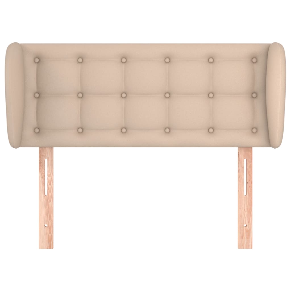 sengegavl med kanter 103x23x78/88 cm kunstlæder cappuccino