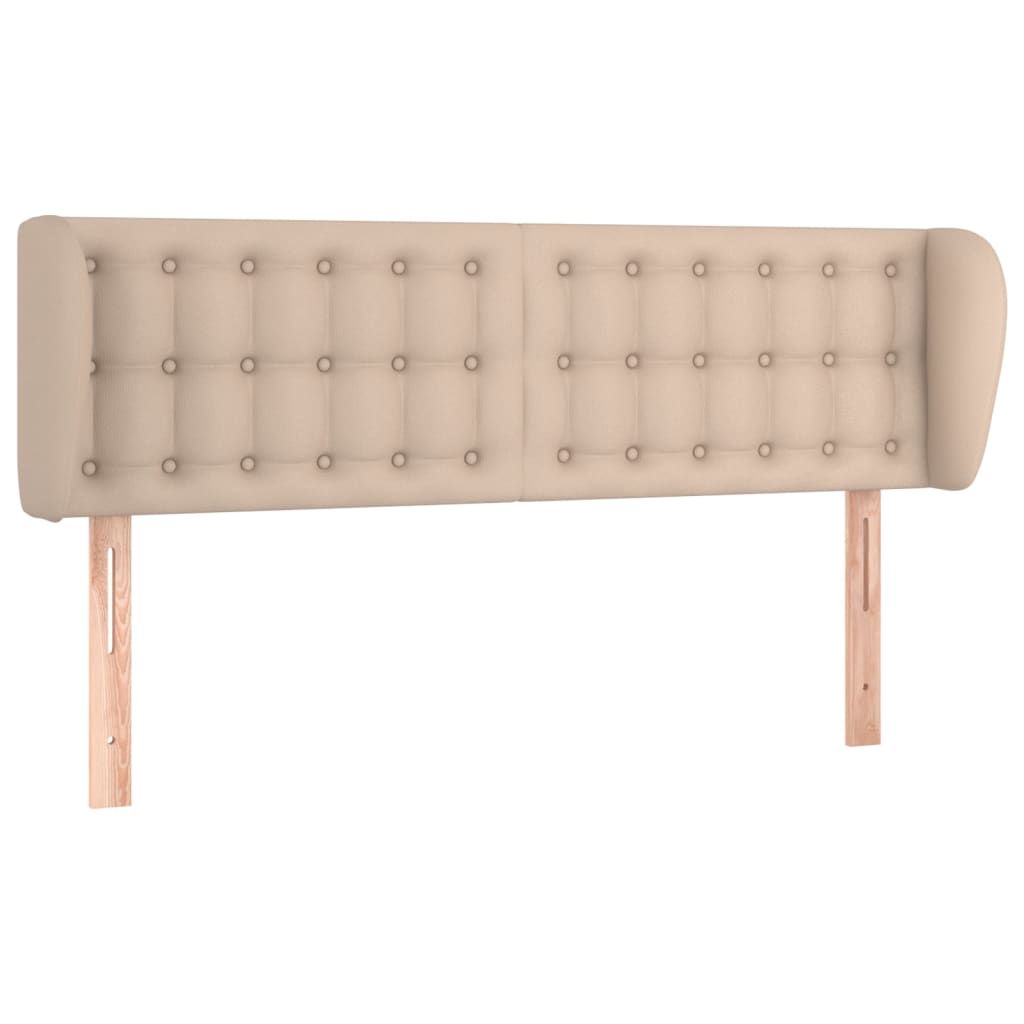 sengegavl med kanter 147x23x78/88 cm kunstlæder cappuccino