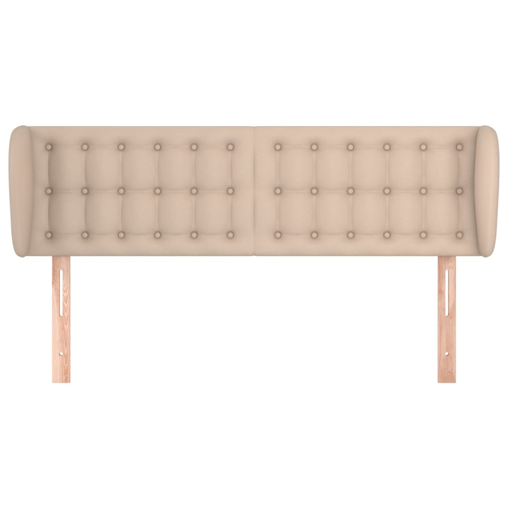 sengegavl med kanter 147x23x78/88 cm kunstlæder cappuccino