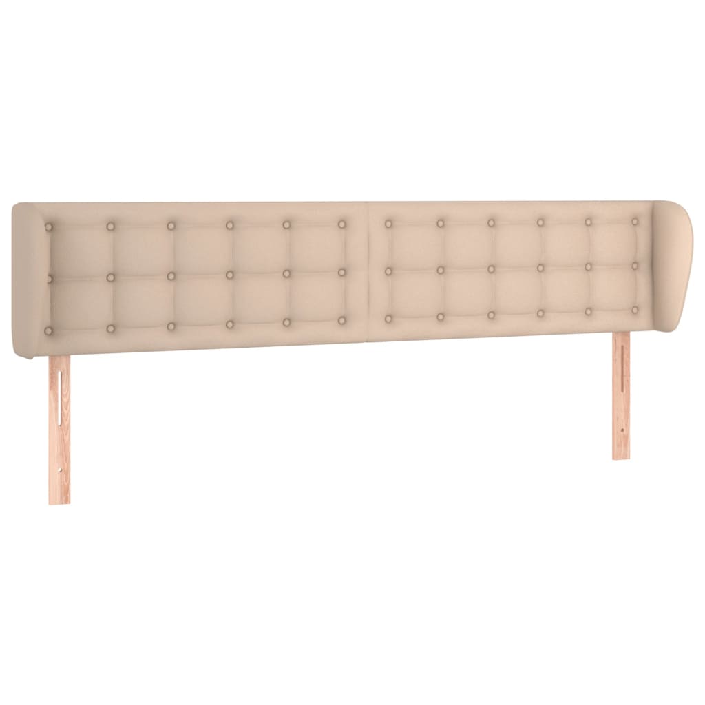 sengegavl med kanter 203x23x78/88 cm kunstlæder cappuccino