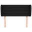 sengegavl med kanter 93x23x78/88 cm stof sort