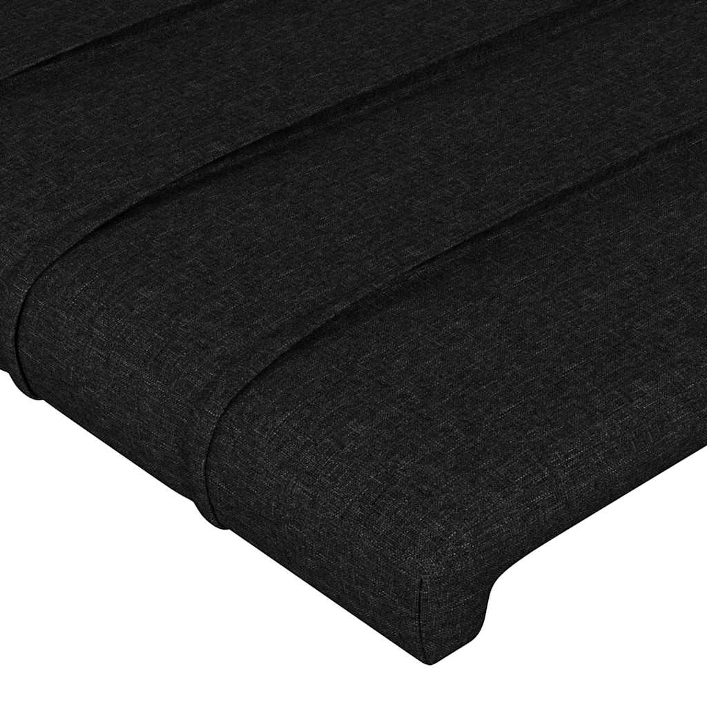 sengegavl med kanter 93x23x78/88 cm stof sort