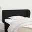 sengegavl med kanter 93x23x78/88 cm stof sort