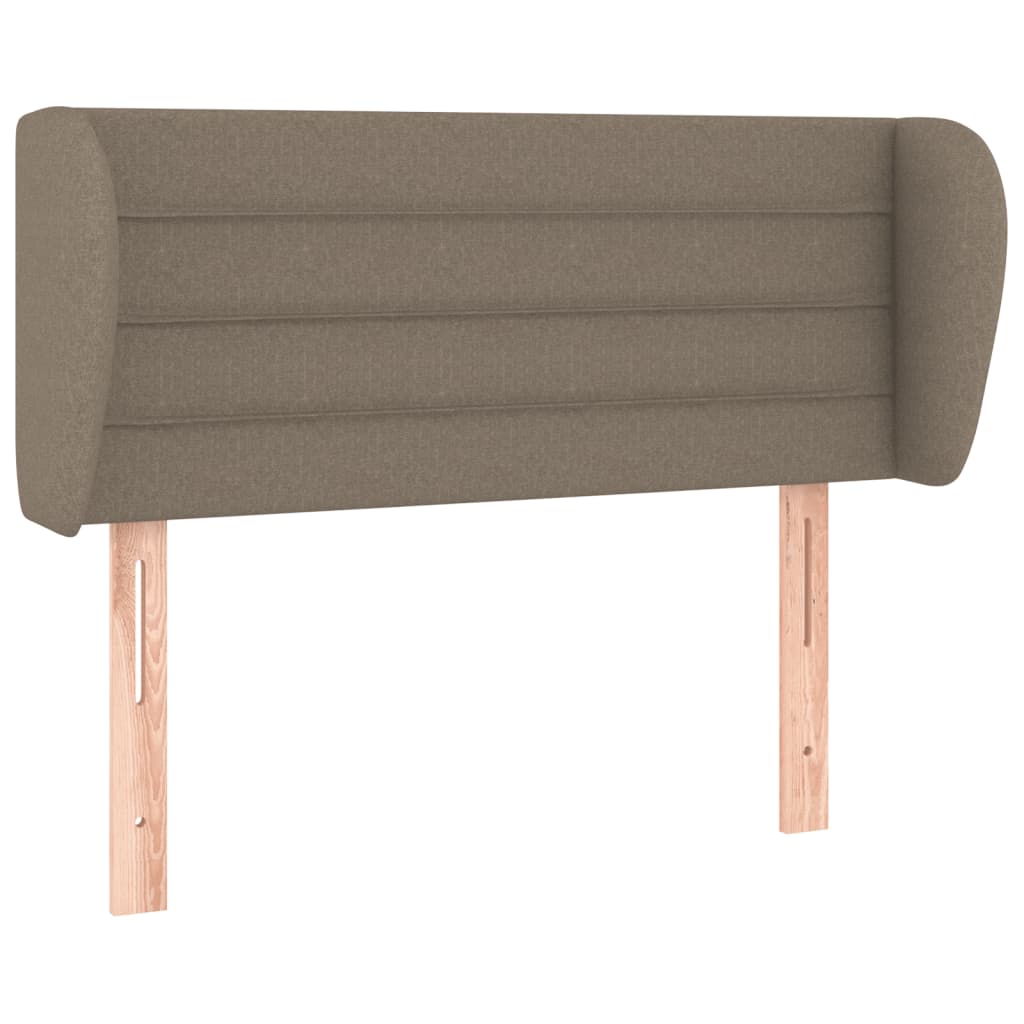 sengegavl med kanter 93x23x78/88 cm stof gråbrun